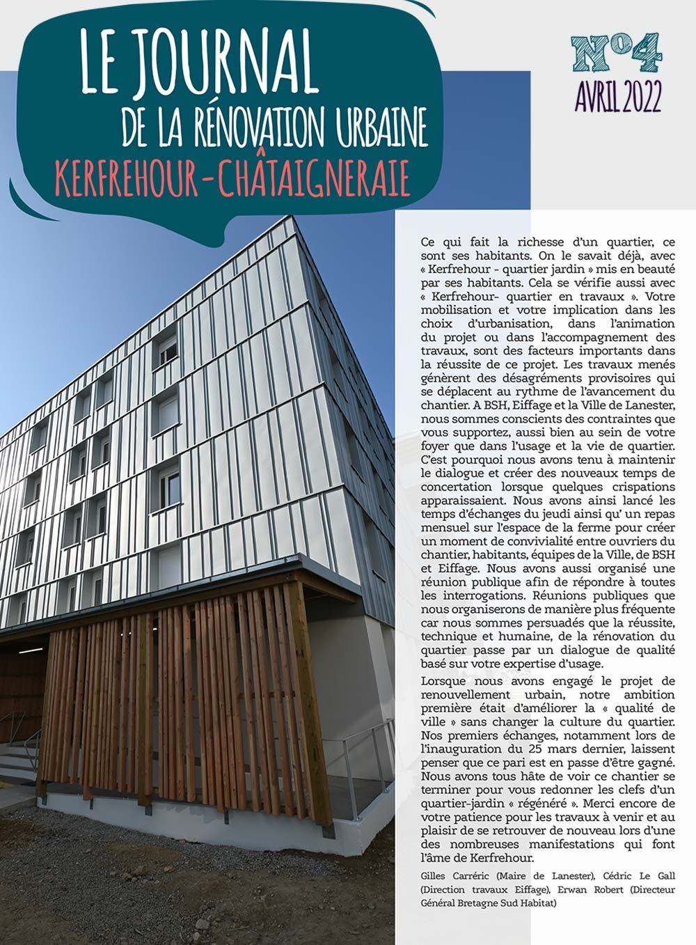 Journal de la Rénovation urbaine n°4 - avril 2022